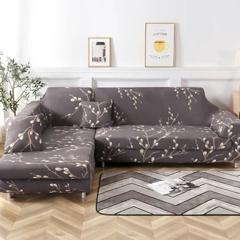 

Stretch Slipcovers Sectional Elastic Stretch Sofa Cover for Living Room Couch Cover L shape Armchair Cover Single/Two/Three seat