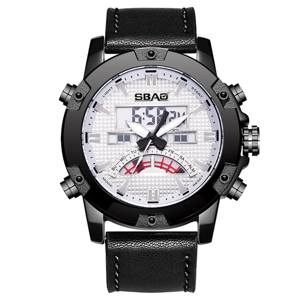 Часы SBAO для мужчин Спорт на открытом воздухе Водонепроницаемый с календарем, Функция электронные часы для занятий спортом relogio цифровые часы