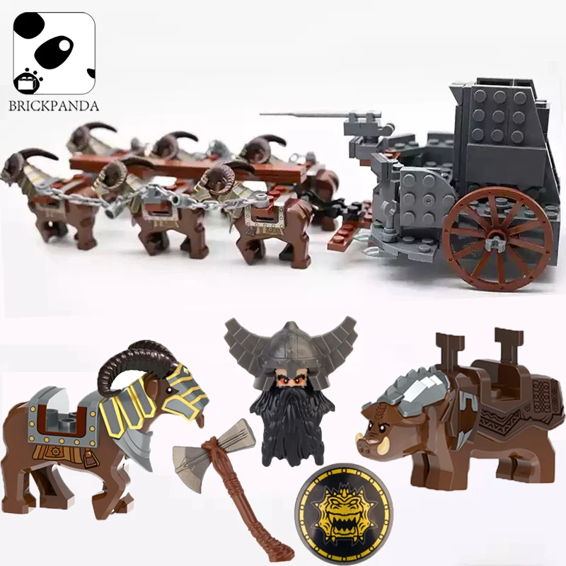 Movie LOTR Boar Mount Building Blocks Hobbit Minifigs Accessories Medieval Soldier Goat Mounts Kit Animal Children Toy Bricks | Игрушки и