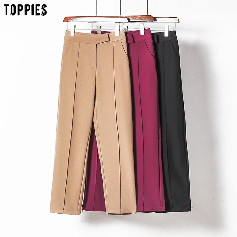 toppies 2020 black suit pants women high waist slim trousers office ladies pants korean style clothes toppies 2020 black suit pants women high waist slim trousers office ladies pants korean style clothes