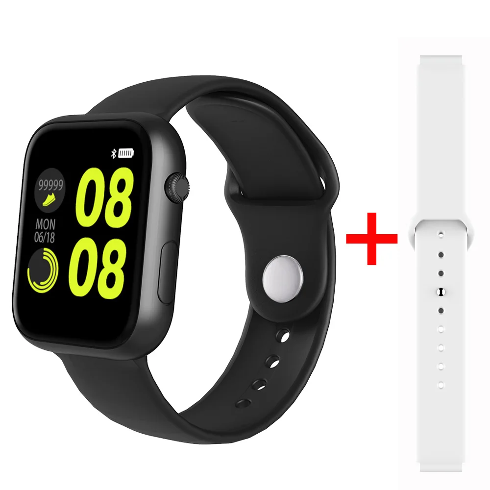 Умные часы с монитором сердечного ритма и артериального давления, умные часы для женщин, умные часы для мужчин 4 для Apple IOS Android Phone - Цвет: black white