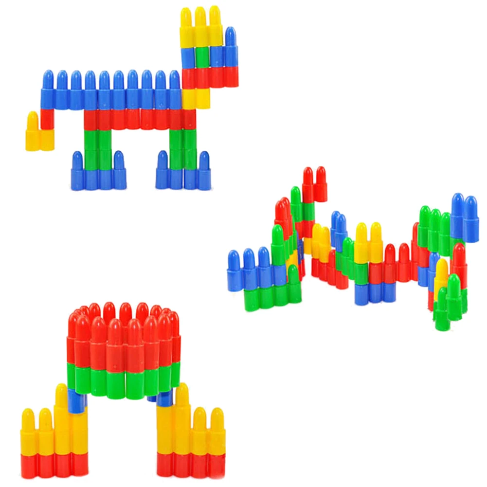 60/70/80pcs Colorful Educational Water Pipe Building Blocks Set DIY Assembly Kids Toy Education Toys For Children Imagination