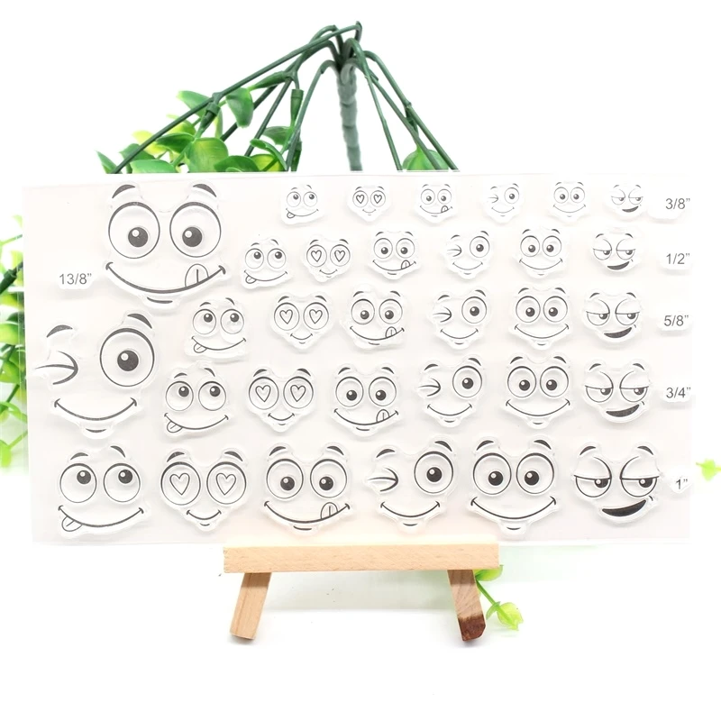 KSCRAFT Face Transparent Clear Silicone Stamps for DIY Scrapbooking/Card Making/Kids Crafts Decoration Supplies | Дом и сад