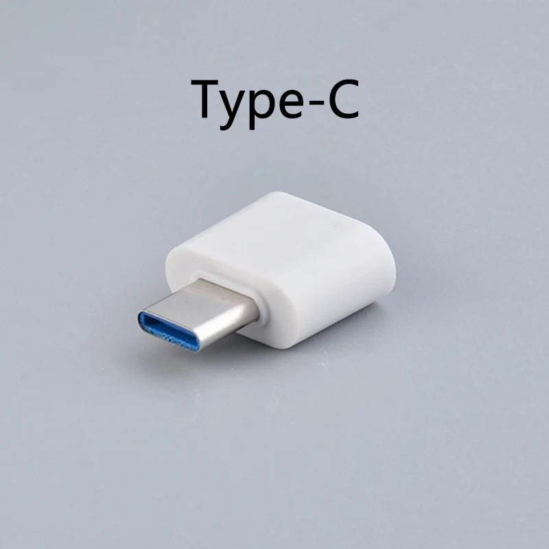 Мини OTG type C к USB адаптер Универсальный адаптер USB конвертер для MACBOOK передачи данных Подключение внешнего устройства - Цвет: White Type-C OTG