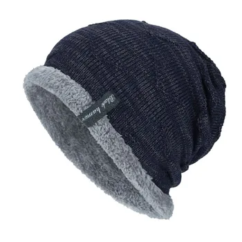 

Winter Knitted Hats women Men Winter Cap Beanie Thick Wool Bonnet Skullies Beanies For Men Women Knitted hat T4