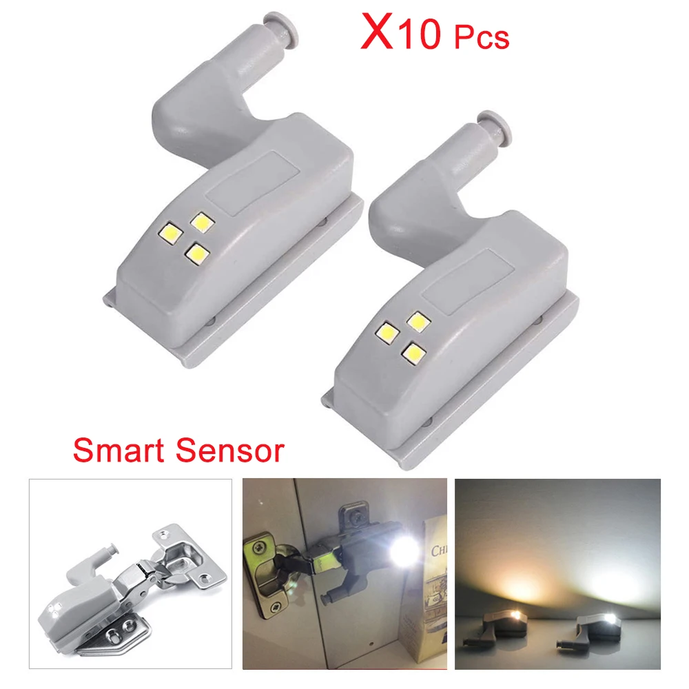 10x LED Smart Sensor Light Kitchen Cabinet Closet Cupboard Wardrobe Hinge Lights