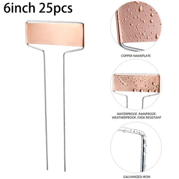 

25Pcs Metal Garden Plant Label Potted Flower Arrangement Markers Plant Nameplate Tags Tool Kit 4Inch / 6Inch / 8Inch