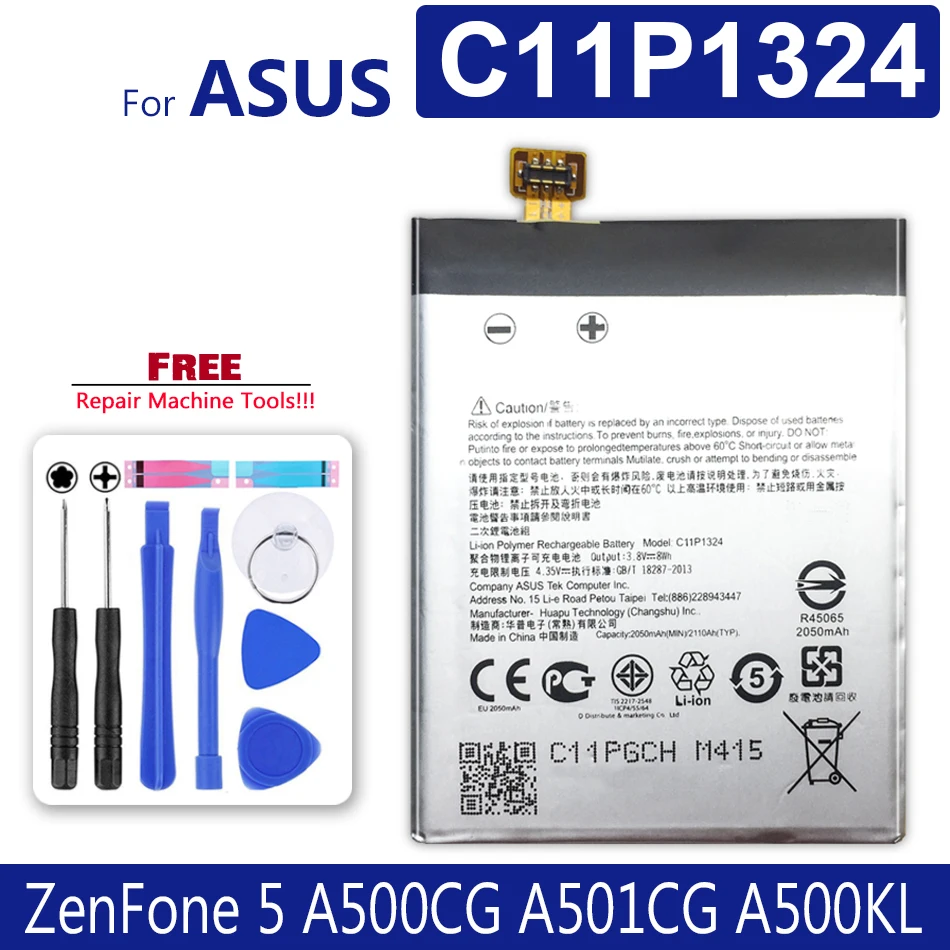 C11P1324 мобильный телефон сменная батарея для Asus ZenFone 5 A500G A500 A500CG A501CG A500KL ZenFone5 2050mAh
