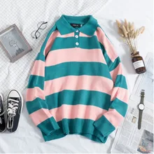 Winter Polo Sweater Men Warm Fashion Contrast Color Casual Striped Sweter Knit Clothes Sweater Man Loose Long-sleeved Pullover Winter Polo Sweater Men Warm Fashion Contrast Color Casual Striped Sweter Knit Clothes Sweater Man Loose Long-sleeved Pullover