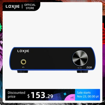 

LOXJIE D20 Desktop Audio DAC Linear power supply & Decoding Amp XMOS AK4497 DSD512 USB Optical Coaxial Headphones OLED display