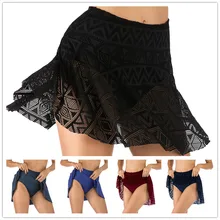 Сексуальная кружевная короткая юбка, бикини, низ, Одноцветный, высокая талия, Covor-up, купальник, женское нижнее белье, платье, купальник, женская пляжная одежда
