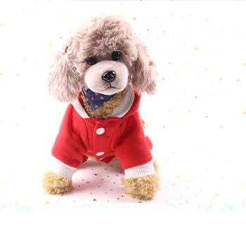 

Winter Autumn Christmas Dog Clothes Red Coat Clothing Santa Pattern Costume Pet Dog Christmas Clothes Cute Puppy Outfit For Dog