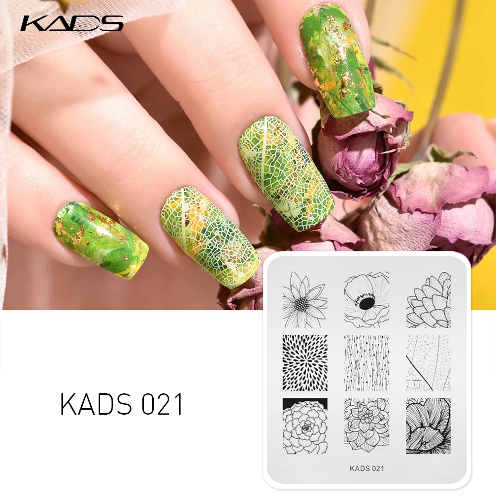 KADS Hot Beauty Lotus Pattern Stamp Stencil Stainless Steel For Nail Polish Stamping DIY Template Decorations | Красота и здоровье