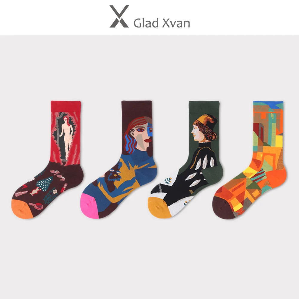 

2020 Winter Thick Socks Couple Socks Colorful Cotton Warm Women Socks Funny Pattern Long Socks High Stretch Men Socks Fit 37-43