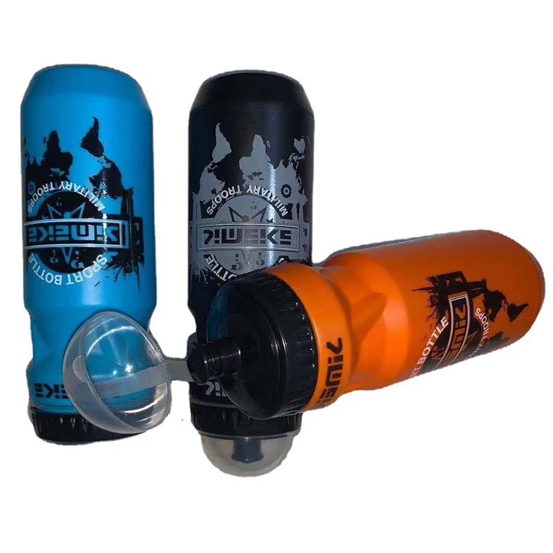 

New 650ml Mountain Bike Cycling Sports Bottle Plastic Water Cup Bottle With Dust Cover Design Outdoor Supplies Riding Equipment