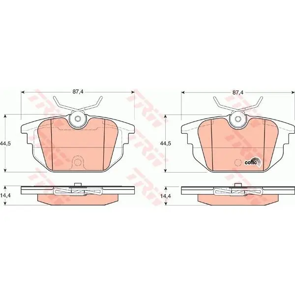 Колодки дисковые з.\Alfa 145/146 1.4-1.9JTD, Fiat Marea 2.0/2.4J