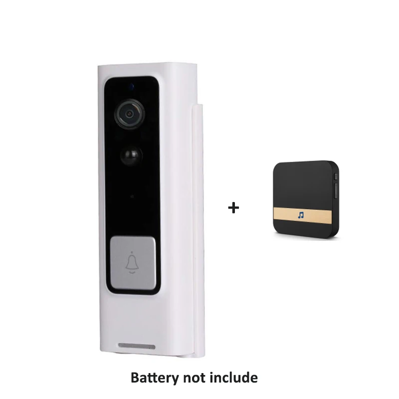Черный Tuya smart life CCTV Wi-Fi ручная смарт-видео, дверной звонок, домофон, камера, батарея для защиты дома, ночное видение - Цвет: Черный