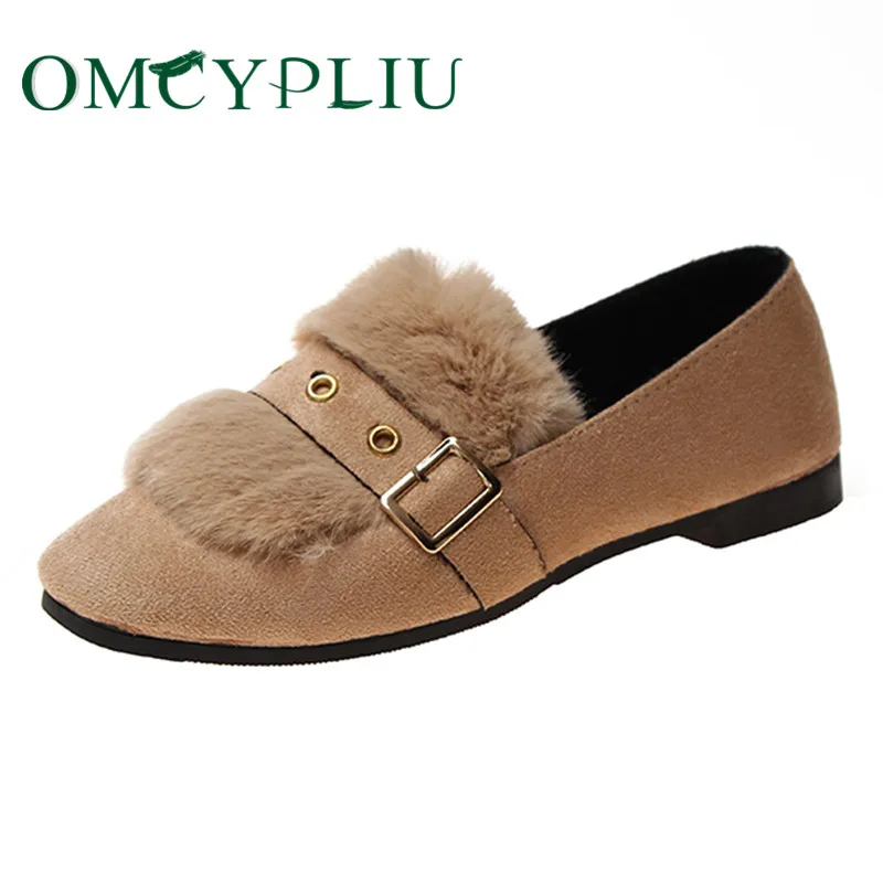 

Lazy Cotton Shoes Woman 2019 Winter Women Flat Shoe Comfortable Cheap Flats Ladies Korean Casual Plus velvet Chaussures femme