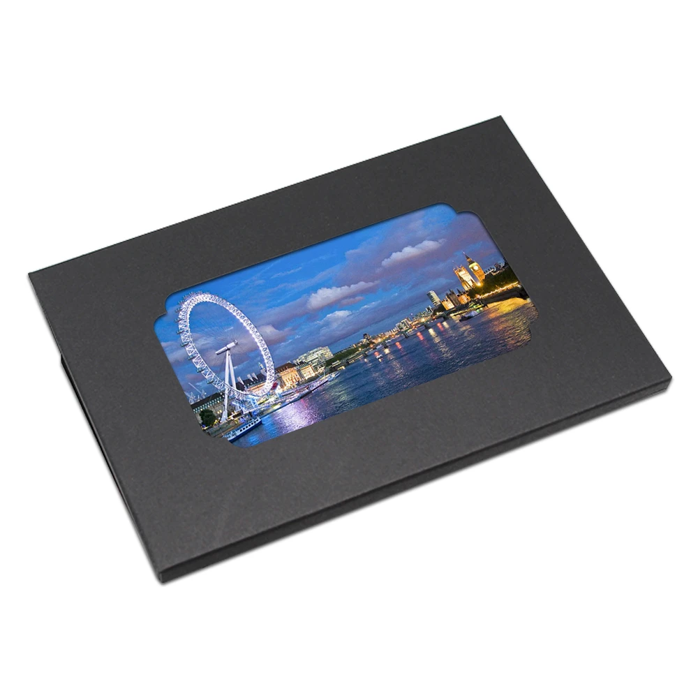  25pcs/Lot Paperboard Postcard Package Box Hollow Design Photos Invitation Cards Packing Gifts Box W - 4000600381619