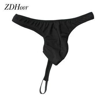 

Mens Sexy Micro Thong Low Rise Bulge Pouch Underwear G-String Lingerie Underpants with Strap O Ring