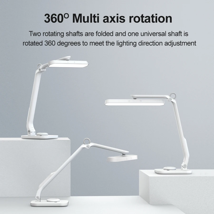 Remote Control LED Desk Lamp Eye-Caring Adjustable Office Lamp USB Charging Touch Control Memory Function Reading Table Lights