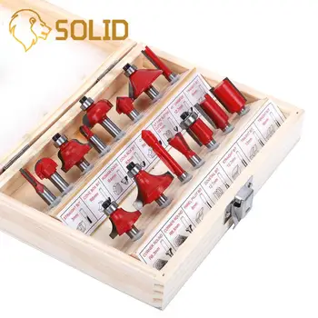 

15Pcs Milling Cutter Tungsten Carbide Router Bit Set with Shank 8mm Wood Woodworking Cutter Trimming for Hardwood Cork