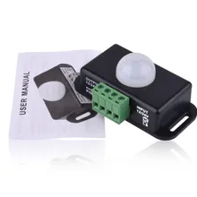 DC 12V 24V 8A автоматический Регулируемый PIR датчик движения переключатель ИК инфракрасный детектор светильник Модуль переключателя для светод...