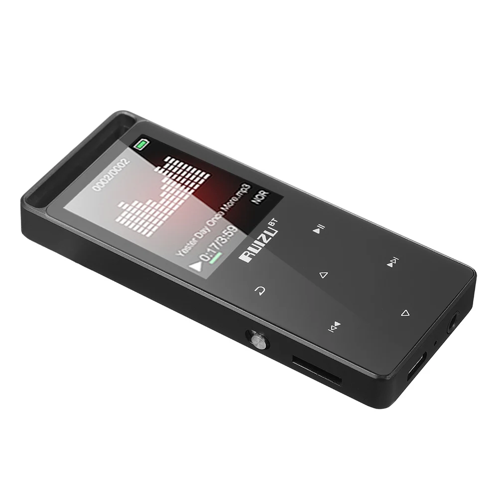 RUIZU D01 HiFi MP3 плеер 4G/8G 1,8 дюймов сенсорная кнопка Диктофон FM Электронная книга часы видео шагомер металлический MP3 музыкальный плеер