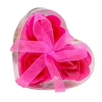 

2020 New Heart Scented Bath Body Petal Romantic Rose Flower Soap Wedding Decoration Gift