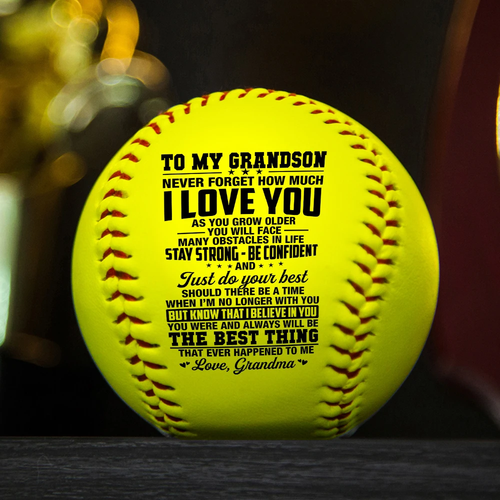Grandma To My Grandson I Will Never Outgrow A Place In Your Heart – softball Birthday Graduation Christmas Gift.
