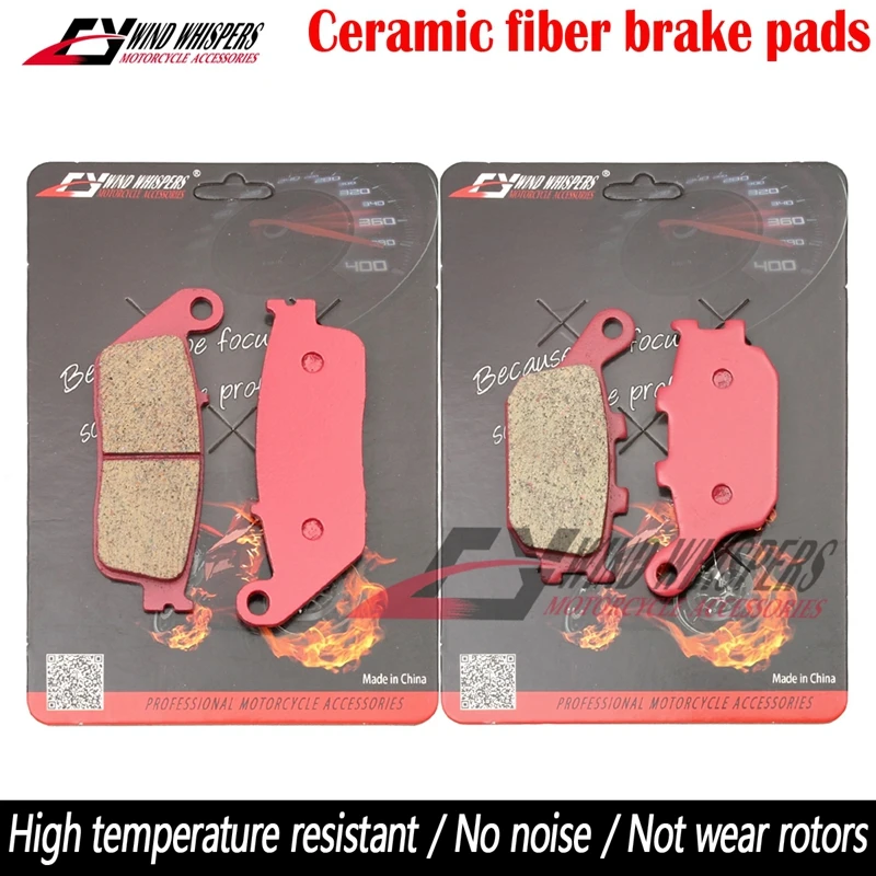 Motorcycle Ceramic Front Rear Brake Pads For Honda Vrx 400 Nc33 Cbf 500