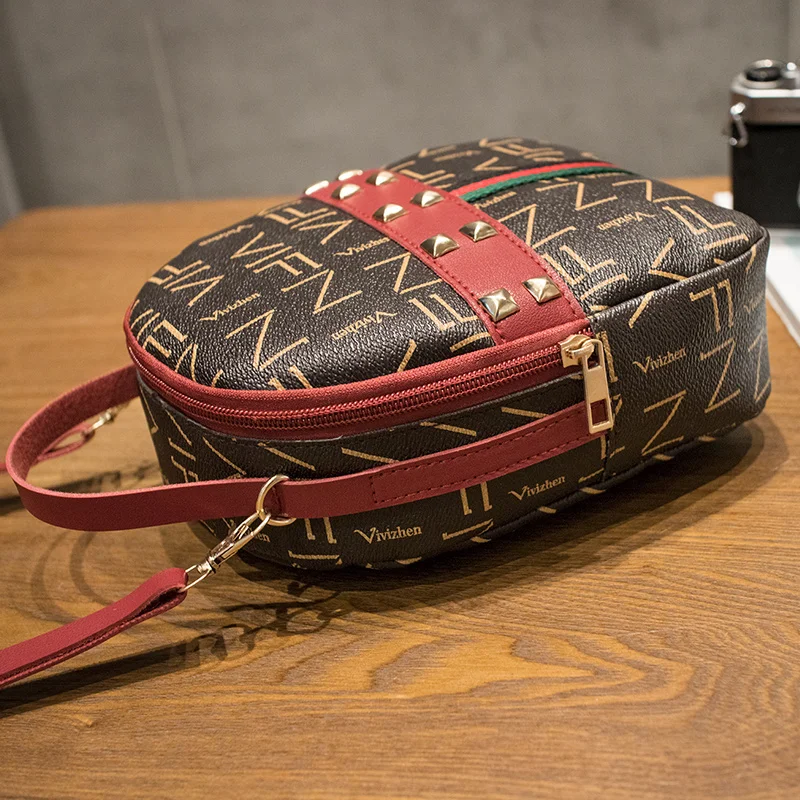 Women Small Backpack Fashion Rivet Mini Backpacks For Female Knapsack Purse