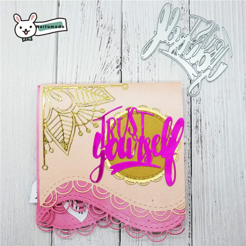 

Naifumodo Cutting Dies Metal Dies Pattern and Word Die Scrapbooking Album Card Making Embossing Stencil Decor Diecuts