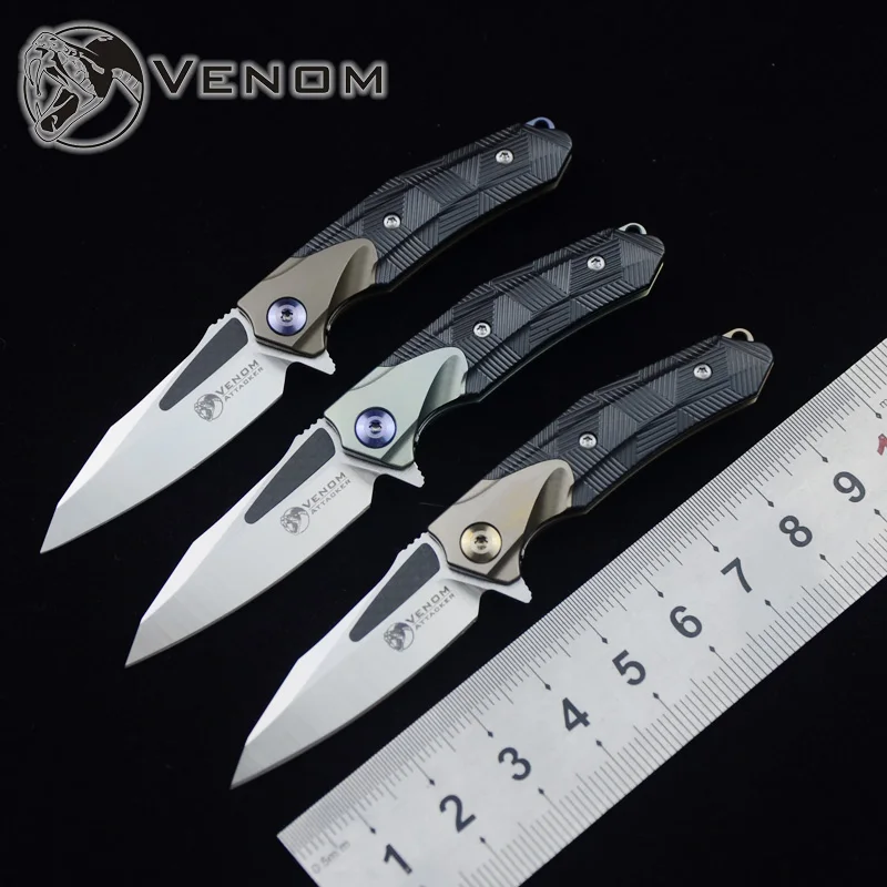 Мини карманный нож для повседневного использования VENOM Attacker M390 лезвие из титана +