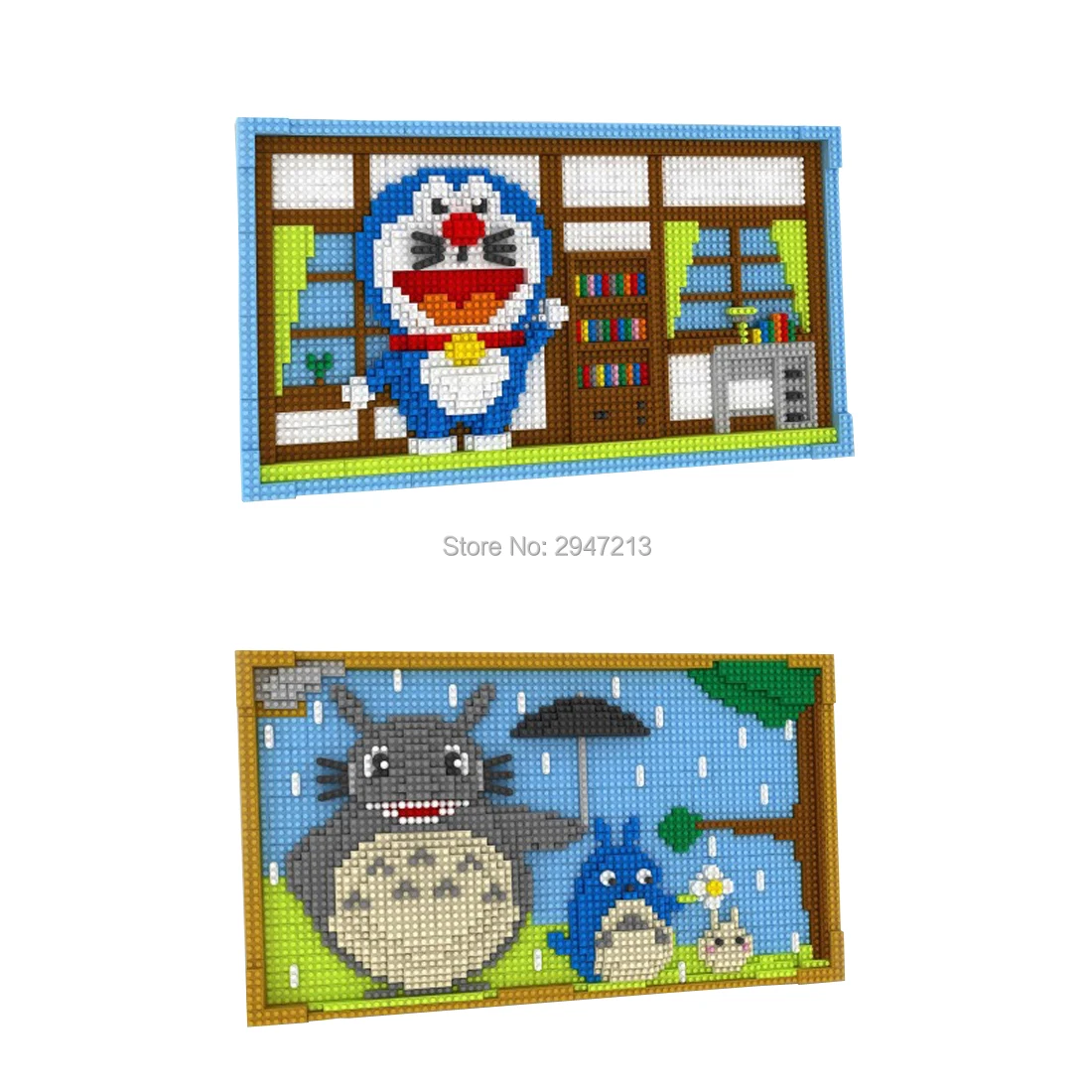 

hot LegoINGlys creators classic Cartoon Image Fresco Bricks Doraemon Totoro model mini Micro Diamond Block nano bricks toys gift