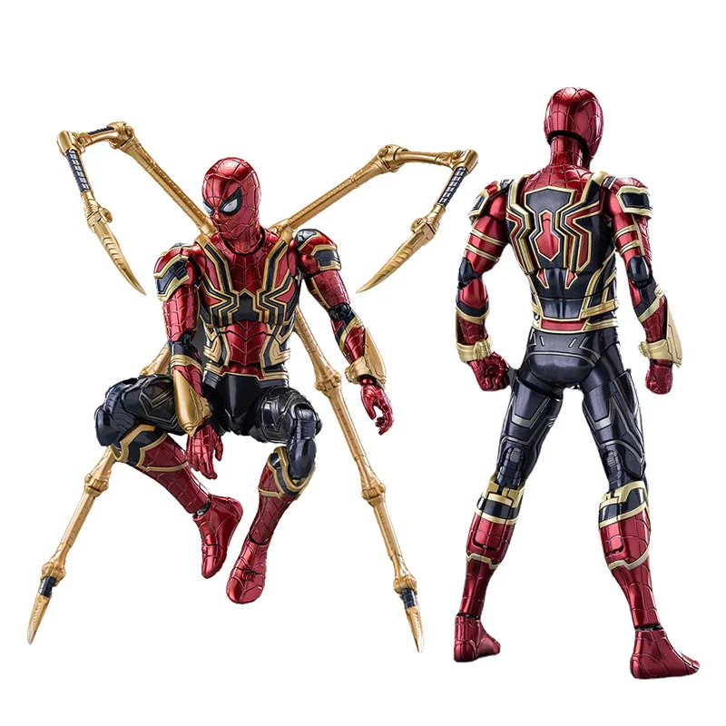 

Original Anime The Avengers Iron Spider Man Marvel Action Figures Collectible Joints Movable Ornaments Kids Toys Christmas Gifts