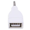 Converter Adapter USB 2.0 Female to 3.5mm Male AUX Audio Car Plug Jack white ► Photo 2/6