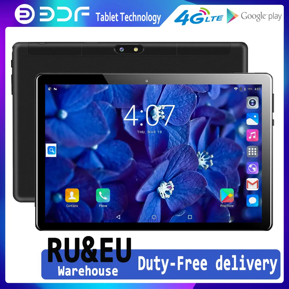 Ruso envío gratis 10 pulgadas Tablet Pc 2GB + 32GB Android 9,0 equipos ofimáticos Core llamada de teléfono 4G red de GPS de Google WiFi bluetooth 10,1