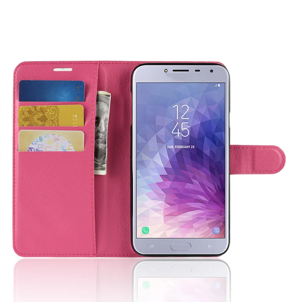 samsung silicone case Wallet Cover Card Holder Phone Cases for Samsung Galaxy J4  Plus J4Plus  Pu Leather Case Protective Shell cute samsung phone case