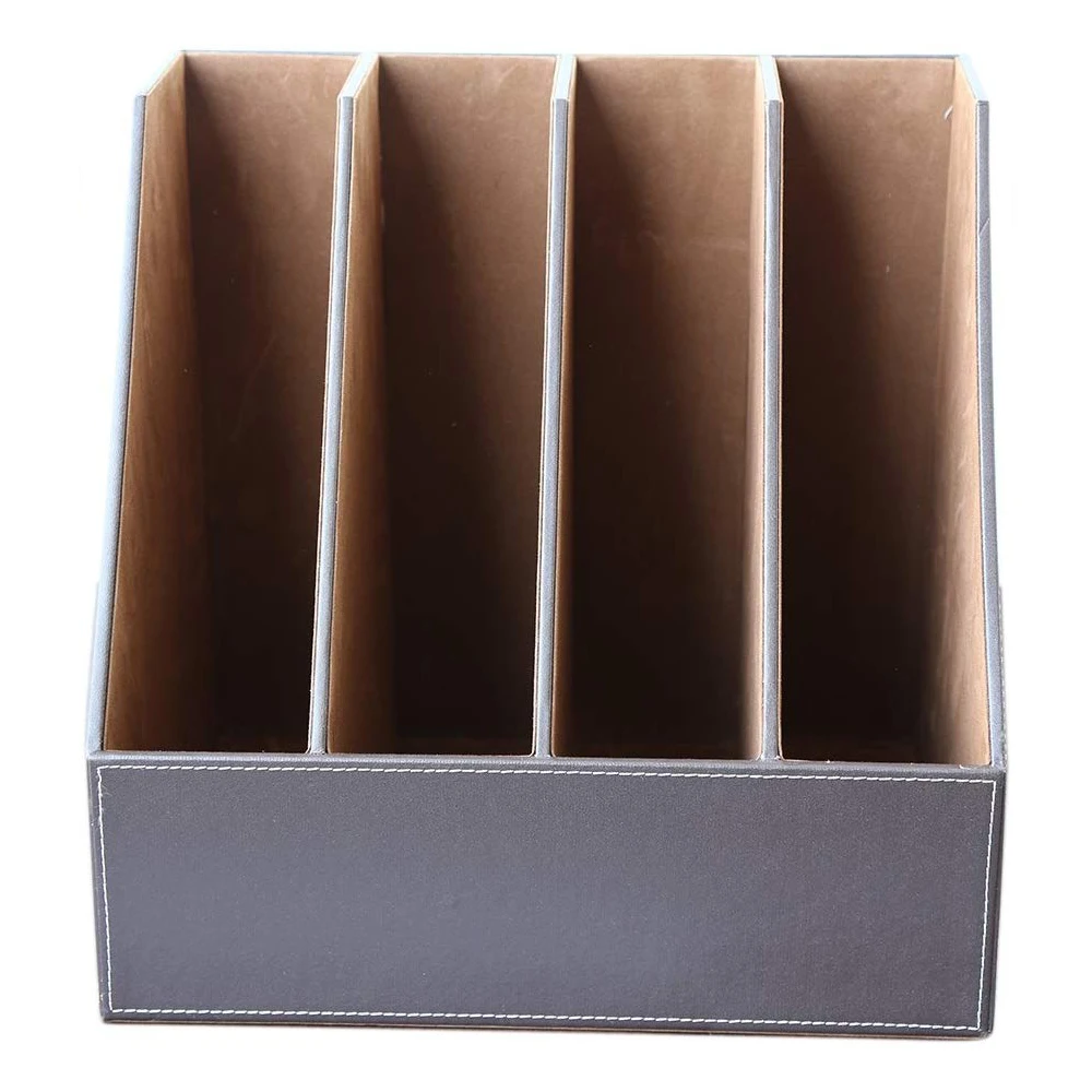 File Folder Organizer Document File Stand Journal Magazine Box 2/3/4 Slots for Desktop file organizer