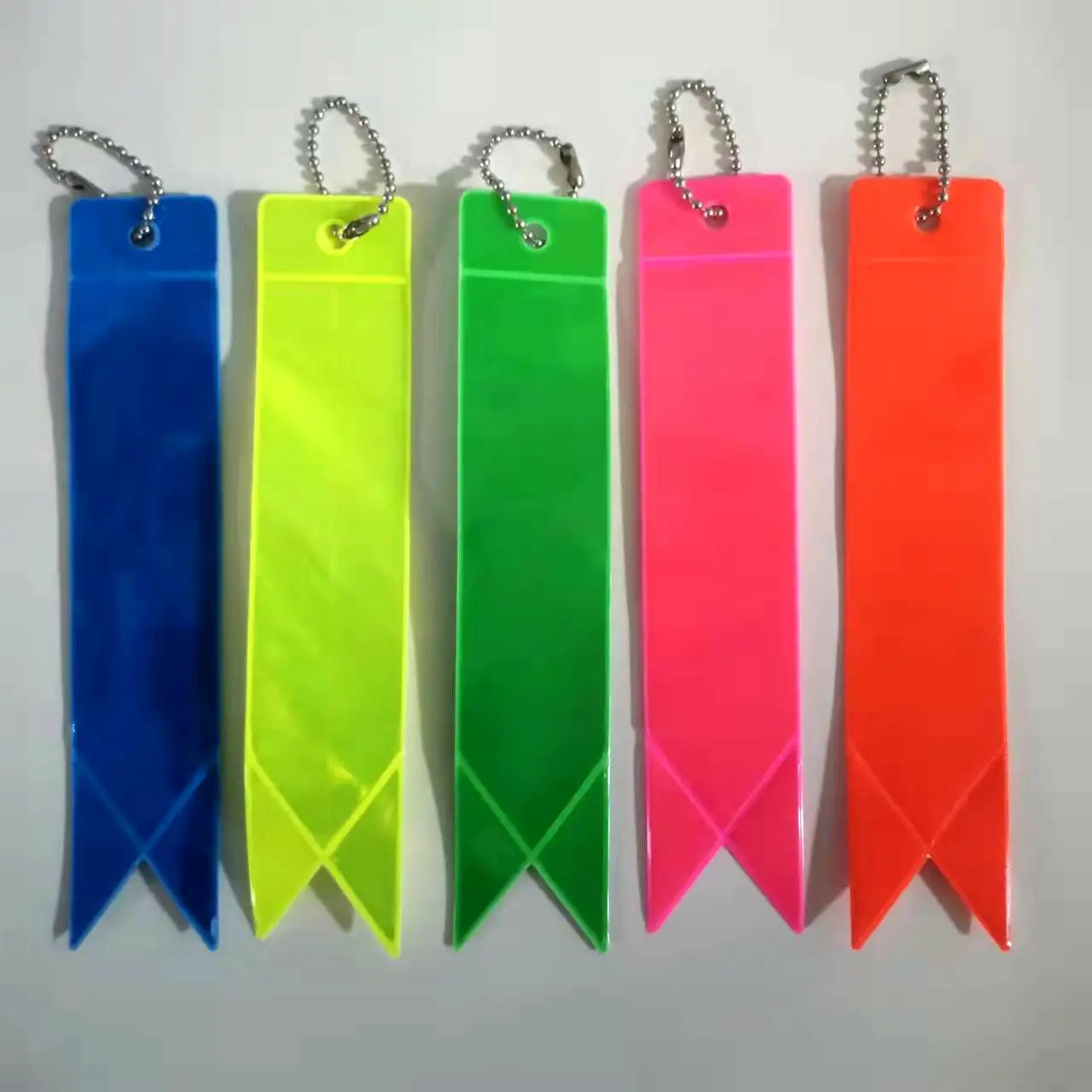 5Pcs Reflective Car Ribbon Motorcycle Key Chain Pendant Decoration Cool And Stylish. Reflective Tape