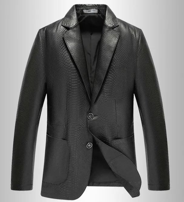 

2020 New Men's Sheepskin Coat Blazer Genuine Jacket Men Slim Fit Korean Spring Autumn Leather Jackets 03-1705 KJ2284
