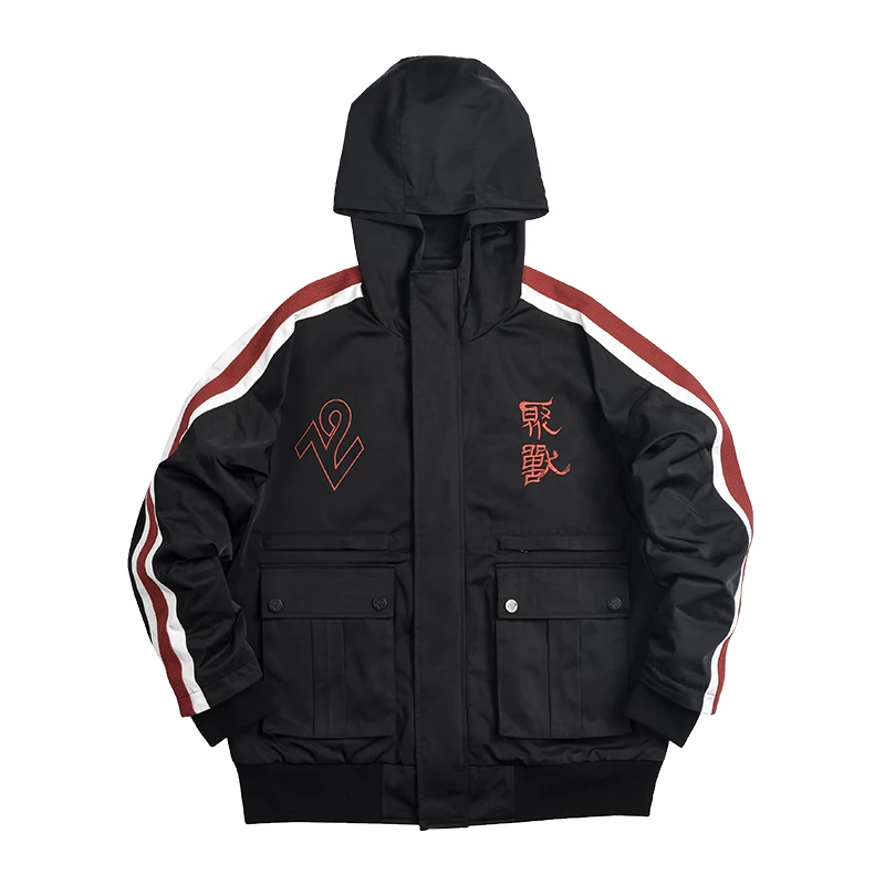 WOOKON Thick Jacket Men Brand Overcoats Cotton Warm Jackets Street Outerwear Jacket Male high street Moto Biker clothes Winter