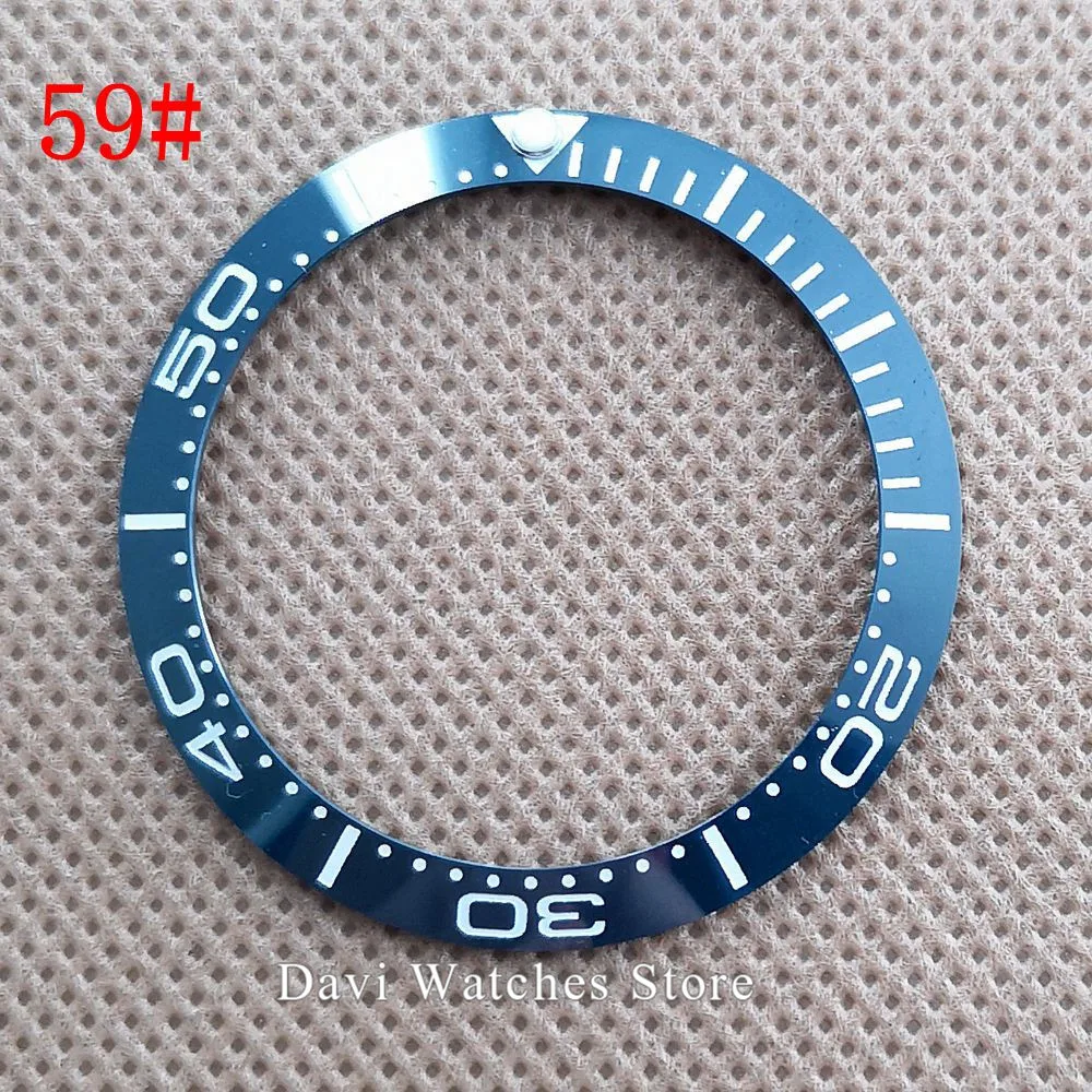 38 мм черный синий белый красный керамический/титановый желобок вставка для 40 мм parnis автоматические мужские часы(16 типов