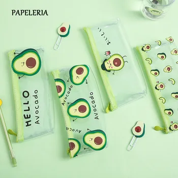 

1Pcs Kawaii Pencil Case Cute Avocado Gift Estuche School Pencil Box Pencilcase Transparent Pencil Bag School Supplies Stationery