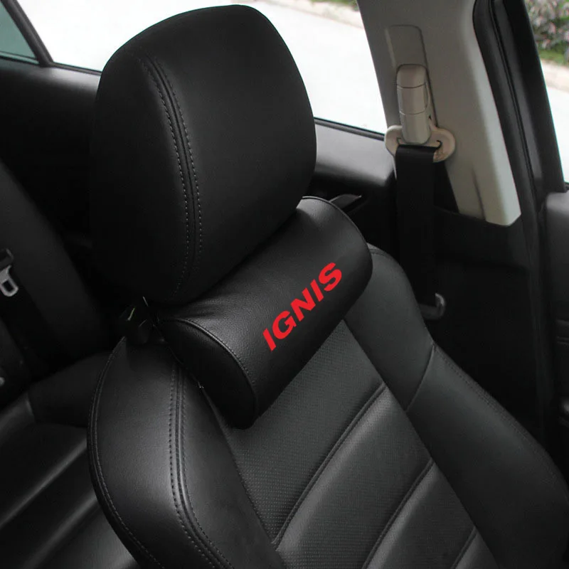 Автомобильные подушки для шеи из искусственной кожи для Suzuki IGNIS, подушка для сиденья автомобиля, удобные автомобильные аксессуары