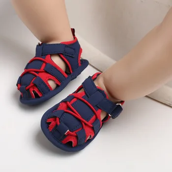 

Summer Baby Boy Hook Shoes Canvas Toddler Sneaker Anti-Slip Infant First Walkers