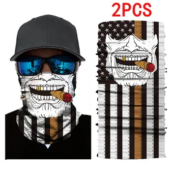 

2pcs 3d Balaclava masque Scarf Neck Warmer Neck Gaiter Half Face Cover Head Bandanas Shield Headband Headwear Men Women ping