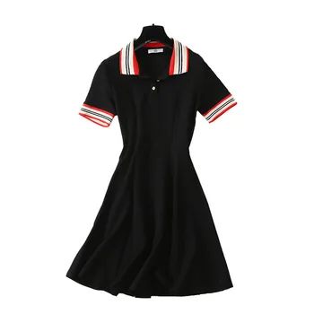 

Summer Stretch Knitted Red Korean Dress Zomerjurk Dames 2020 Lotus Leaf Hem Midi Office Party Dress Ropa Mujer Sukienki D9088