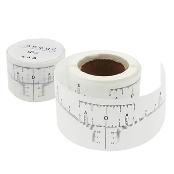 

50Pcs Disposable Eyebrow Ruler Sticker Adhesive Eyebrow Measurement Ruler For Tattoo Makeup One-Time Eyebrow Thrush Assistant